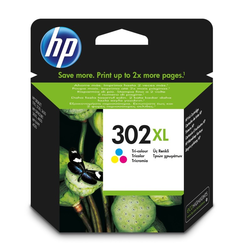 HP 302XL Original Druckerpatrone Farbig (Cyan, Magenta, Gelb) F6U67AE